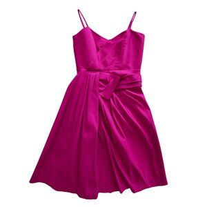 Calvin Klein Hot Pink Dress Size 4 Barbiecore Y2K Cocktail Bow Waist